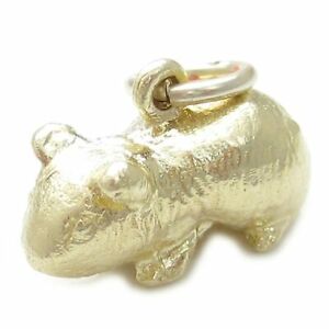 【送料無料】ネックレス　モルモットイエローゴールドペンダントguinea pig 9ct yellow gold charm pendant 375 x 1 guineapigs charms ecmj019y