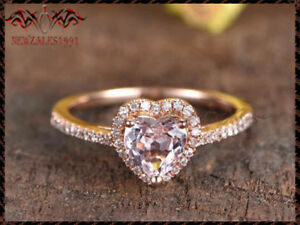 【送料無料】ネックレス　150ctカットdelicated14k150ct heartcut delicated halo brilliant engagement ring solid 14k rose gold｜hokushin