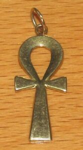 【送料無料】ネックレス　イエローゴールドクロスペンダントsecondhand 18ct yellow gold ankh cross pendant