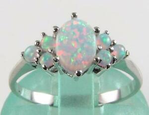 【送料無料】ネックレス　crisp 9k9ct white gold aaa all opal clusterart deco ins ring free resizecrisp 9k 9ct white gold aaa all opal cluster art｜hokushin