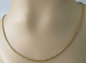 【送料無料】ネックレス　9ctイェローゴールドケーブルリンク61g16secondhand 9ct yellow gold cable link 61g chain 16inches