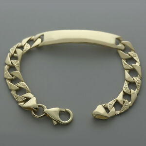 【送料無料】ネックレス 9ctイェローゴールドidリンク55rrp280bid3_5 9ct yellow gold ornate childs id curb link bracelet 55 rrp 280 bid3_5|hokushin