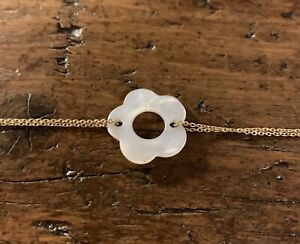 【送料無料】ネックレス　イエローゴールドチェーンパールブレスレットホワイト18k yellow gold chain with white mother of pearl bracelet 45,588円
