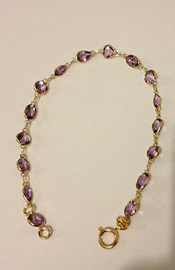 【送料無料】ネックレス　14kyellow gold 598ctw light purple amethyst bracelet68inches14k yellow gold 598 ctw light purple amethyst bracelet 68 inch