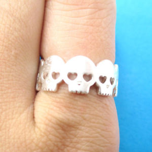 【送料無料】ネックレス　ハロウィーン14kイェローゴールドデザイナーリングhalloween solid 14k yellow gold designer skull ring fine handmade fine jewelry
