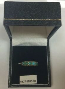【送料無料】ネックレス　ゴールドビンテージターコイズリングサイズ18ct gold vintage turquoise stones ring size n weight 289g 46,188円