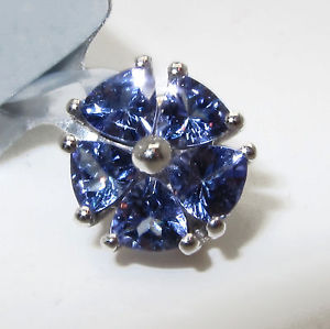 【送料無料】ネックレス　9kホワイトゴールド12ct aaタンザナイトペンダント9k white gold 12ct aa tanzanite pendant 45,588円