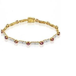 【送料無料】ネックレス 10ksolid yellow gold 204ctw dark pink tourmalines bracelet65inch10k solid yellow gold 204 ctw dark pink tourmalines bracel