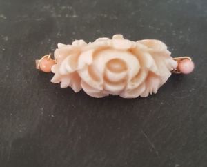 【送料無料】ネックレス　ビクトリアnaturalピンクcoralbrooch9ct gold oantique victorian carved natural angel skin pink coral brooch solid 9ct gold o