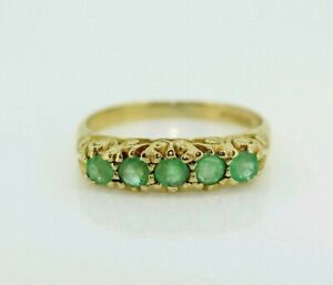 【送料無料】ネックレス　イエローゴールドエメラルドリング18ct yellow gold emerald eternity ring