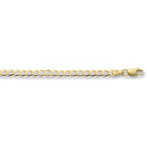【送料無料】ネックレス　9ctイェローゴールドチェーン9ct yellow gold flat curb bevelled chain