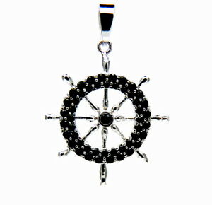 【送料無料】ネックレス　white gold pendant 18kt rudderwhite gold pendant 18kt rudder