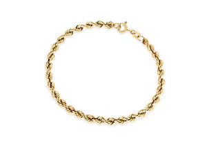 【送料無料】ネックレス　9ctイェローゴールド80チェーンロープ18cm79ct yellow gold 80 rope chain bracelet 18cm7