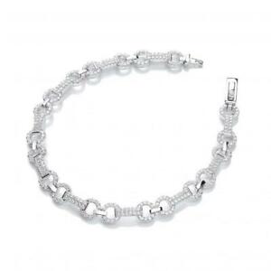 【送料無料】ネックレス　925 スターリングマイクロ280ホワイトcz7519cm925 sterling silver micro pave 280 white czs bracelet 7519cm