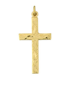 【送料無料】ネックレス　イエローゴールドクロス9ct yellow gold cross