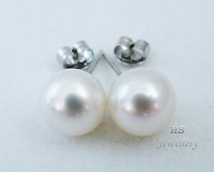 【送料無料】ネックレス　hs10mmピアスイヤリング14kホワイトゴールドトップhs round south sea cultured pearl 10mm stud earrings 14k white gold top grading