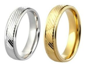 【送料無料】ネックレス　9ctイエローホワイトコート63mm 4mm 5mm mm9ct yellow white gold flat court angled grooved wedding ring 3mm 4mm 5mm 6mm