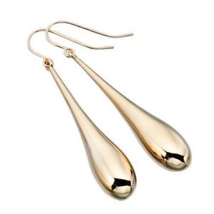 【送料無料】ネックレス　イヤリングイエローゴールドイヤリングロングドロップイヤリングgold earrings 9ct yellow gold earrings long drop earrings ge842｜hokushin