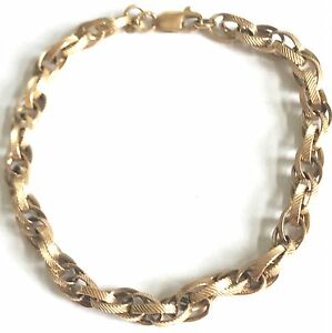 【送料無料】ネックレス　9ct3リンク9ct gold triple link bracelet｜hokushin