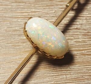 【送料無料】ネックレス　10kオパール537ブローチg10k solid rose gold with solid oval opal brooch 537g