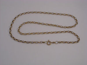 【送料無料】ネックレス ゴールドベルチャーチェーン9ct gold belcher chain        length 18      74gms    03cm wide   second hand