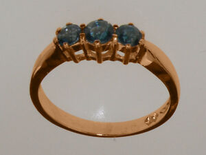 【送料無料】ネックレス　9ctzロンドントパーズwomensリングサイズjsolid 9ct rose gold natural london blue topaz womens trilogy ring sizes j to z｜hokushin 47,988円
