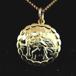 【送料無料】ネックレス　9ct hallmarked solid yellow gold 20mm saint christopher40gramsopt chain9ct hallmarked solid yellow gold 20mm saint christo｜hokushin