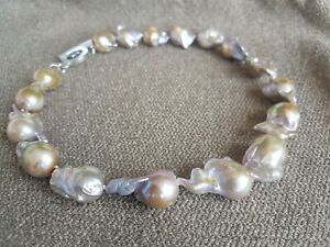 【送料無料】ネックレス　マルチバロックーパール スターリングハードウェア45cmbaroque pearls with a multi coloured luster sterling silver hardware 45cm 47,988円