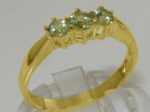 【送料無料】ネックレス ソリッドイエローゴールドペリドットリングサイズsolid 9ct yellow gold natural peridot womens trilogy ring sizes j to z