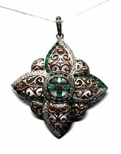 【送料無料】ネックレス　925スターリングセットヴィンテージペンダントbeautiful lady 925 sterling silver pave setting vintage pendant jewelry