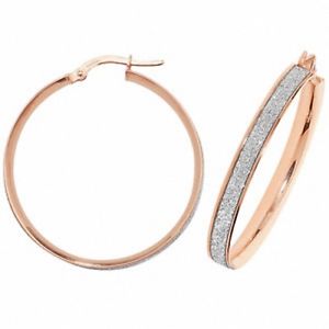 【送料無料】ネックレス　フープイヤリングローズゴールドラウンドフープローズゴールドフープイヤリングhoop earrings rose gold round hoops rose gold moondust hoop earrings 30mm