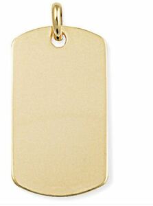 【送料無料】ネックレス　mens 9ctイェローゴールドペンダント 19x37mm rrp265hallmarked mens 9ct yellow gold rectangular dog tag pendant 19x37mm rrp 265