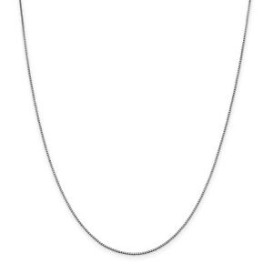 【送料無料】ネックレス　095mm14kホワイトリンクチェーン16 wロブスター3014k white gold 095mm solid plain box link chain w lobster clasp 16 30 42,237円
