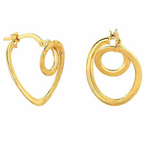 【送料無料】ネックレス ゴールドオーバルチューブフープイヤリング14k gold fancy small circle in oval tube hoop earrings|hokushin