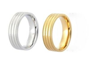 【送料無料】ネックレス 9ctイエローホワイトコートマルチ9ct yellow white gold flat court multi intricate detail wedding ring uk hallmark|hokushin