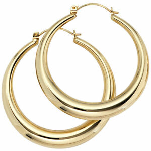 【送料無料】ネックレス　333イエロー35mmイアリング35mm hoop earrings from 333 gold yellow｜hokushin