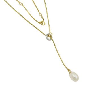 【送料無料】ネックレス　yネックレス08mmスネークチェーンホワイト37545cm