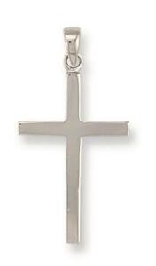 【送料無料】ネックレス ホワイトゴールドシンプルクロスペンダントwhite gold plain cross pendant 39mm
