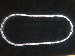 【貨物輸送無料】頸飾り スターリング20ゲージビザンチン1sterling silver 20  heavy gauge byzantine chain with a textureless finish