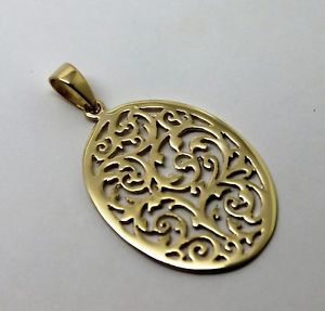【送料無料】ネックレス kaedesigns  heavy solid 9ct yellow gold largeoval filigree pendantkaedesigns  heavy solid 9ct yellow gold large oval filig