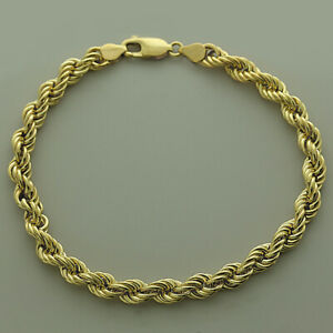 【送料無料】ネックレス　ゴールドイタリアロープブレスレット￥hallmarked 9ct gold xsmall italian rope bracelet 6mm 8 rrp 250 i8_8