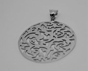 【送料無料】ネックレス kaedesigns  genuine heavy solid 9ct 9kt whitegold round filigree pendantkaedesigns  genuine heavy solid 9ct 9kt white gold