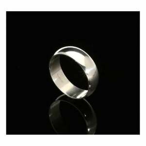 【送料無料】ネックレス　9ctホワイトmens 6mmd9ct white gold mens 6mm d shape wedding ring