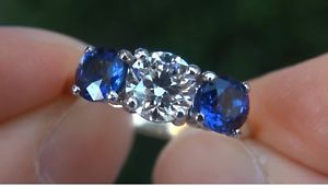 【送料無料】ネックレス ラウンドカットｋホワイトゴールド245 ct round cut moissanite three stone engagement ring 14k white gold over