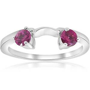 【送料無料】ネックレス　14kホワイト12ctルビーラップ12ct ruby wrap wedding engagement ring 14k white gold
