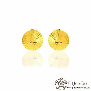 【送料無料】ネックレス　22ct 916トップイアリングte63イェローゴールド22ct 916 hallmark yellow gold round tops earrings te63