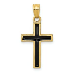 【貨物輸送無料】頸飾り 12瓦14kイェローゴールドエポキシラテンペンダント14k yellow gold epoxy latin cross pendant for women 12gram