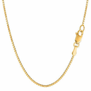 【送料無料】ネックレス　14kチェーン12mm14k yellow solid gold mirror box chain, width 12mm