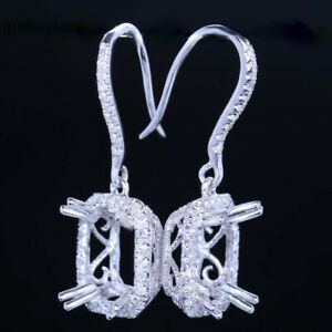 【送料無料】ネックレス　ホワイトゴールドレトロビンテージマウントイヤリングsilver plated white gold retro vintage semi mount fine earring women wedding 49,788円
