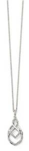 【送料無料】ネックレス　9ctホワイトゴールドオープンパターンペンダント9ct white gold open pattern pendant